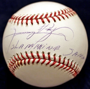 🔷 SAMMY SOSA SLAMMING SAMMY INSCRIPTION 21 SIGNED BASEBALL SLAMMIN' PSA/DNA COA - Picture 1 of 12