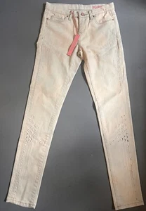 NEW Blank NYC girls denim jeans acid wash distressed crochet skinny jeans sz 12 - Picture 1 of 7