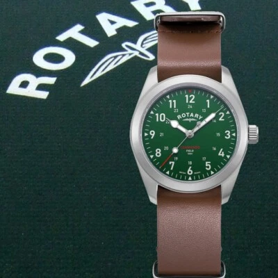 Rotary GS05535/56 (37mm Smaller Case) Commando Field Mens Strap Watch RRP £189. - Image 1 of 4