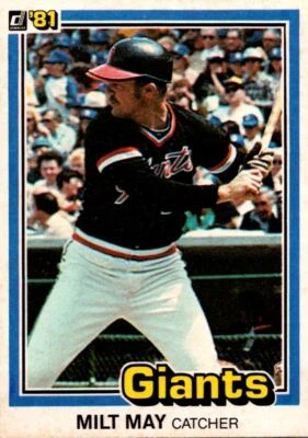 1981 Donruss Milt May San Francisco Giants #193 - Изображение 1 из 2