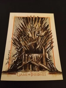 2024 Game of Thrones The Iron Throne SkethchaFEX 1/1 Art Sketch Card Dan Gorman - Picture 1 of 7