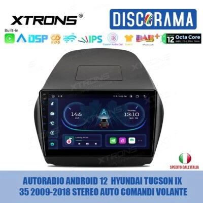 AUTORADIO ANDROID 12  HYUNDAI TUCSON IX 35 2009-2018 STEREO AUTO COMANDI VOLANTE - Immagine 1 di 4