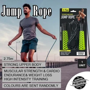 Non Heavy Weighted Skipping Jump Rope Sweat-proof Boxing Training Fitness Gym Au - Picture 1 of 3