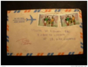 Tanzania World Football Cup 1986 Mexico Air Mail To London Cover Envelope - Picture 1 of 1