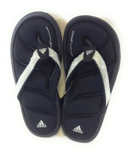 Scarpe sandalo infradito Adidas Chilwyanda nero argento bambino bambina taglia 13