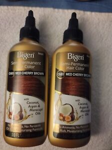 Bigen Semi Permanent Hair Color, 3.0 Ounce (chb3) med cherry brown  2 packs