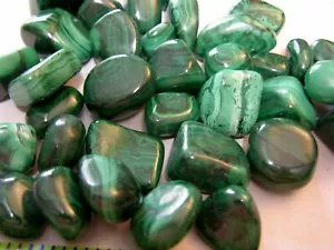 Malachite lucida Congo 1-1/2 pollice 2 più pezzi 1/4 libbra lotti - Foto 1 di 2