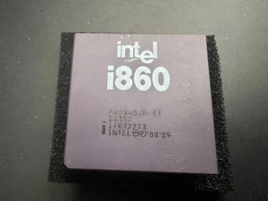 Vintage Intel i860 A80860XR-33 SX352 RISC CPU Ceramic RARE SSpec Retro Computing - Foto 1 di 2