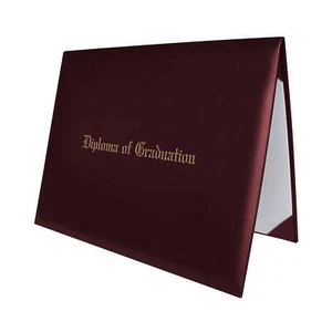 Maroon Imprinted Diploma Cover for 8.5" x 11" diploma - Picture 1 of 4