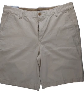 Izod Saltwater Relaxed Classics Men's Size 38 Flat Front Shorts Tan NWT - Picture 1 of 3