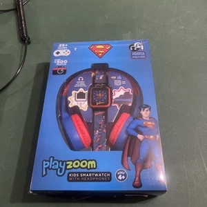 Brand New Play zoom Superman Smart Watch Kids MP3 Player Matching Headphones - Zdjęcie 1 z 8