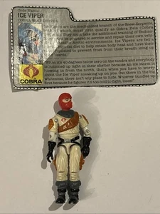 Figura de acción GI Joe Cobra Ice Viper 1987 con tarjeta de archivo - Imagen 1 de 9