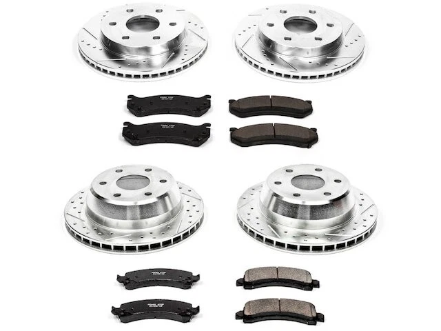 Front and Rear Brake Pad and Rotor Kit For 2003-2008 GMC Savana 1500 YN982JJ - Image 1 of 1