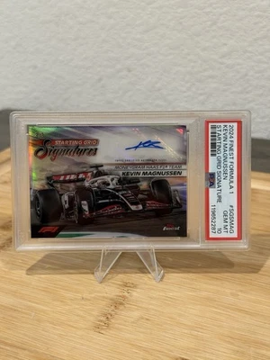2024 Topps Finest F1 Kevin Magnussen Starting Grid Signatures - 8/8 - PSA 10 - Image 1 of 2