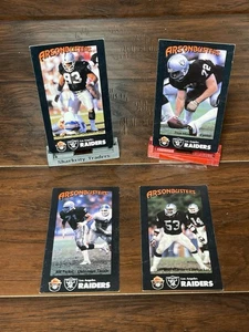 Lote de tarjetas Smokey The Bear Arsonbusters 1988 x 4 Los Angeles Raiders Greg Townsend - Imagen 1 de 5
