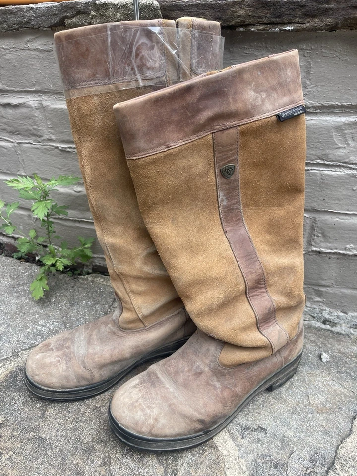 Botas Ariat Pull On Muck para mujer talla 8,5B cuero marrón y gamuza Foto 1 de 3