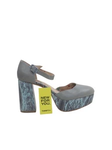 Miss L Fire Women's Heels UK 4.5 Blue Animal Print 100% Other Platform - Picture 1 of 7