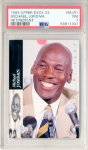 Michael Jordan 1993 Upper Deck SE ELECTRIC DIAMOND Retirement #MJR1 PSA 7 - Picture 1 of 2