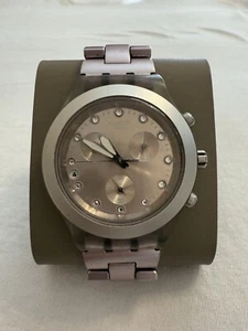 Swatch Irony Diaphane Ladies Purple Tone Quartz Chronograph Watch - Picture 1 of 19