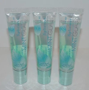 LOT OF 3 BATH & BODY WORKS LIPLICIOUS MINT GLASS HIGH SHINE LIP GLOSS CLEAR BALM - Picture 1 of 7