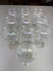 10 bellissimi bicchieri 4 oz Fostoria Cellini cordiali iridescenti calici mini coop - Foto 1 di 6