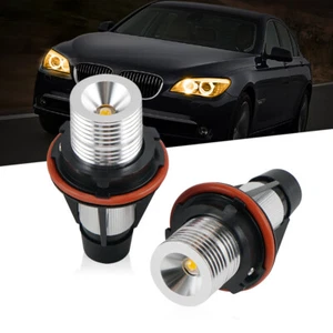 2X LED Amber Halo Ring Angel Eyes Marker Light Error Free Bulbs For BMW E39 E60 - Bild 1 von 10