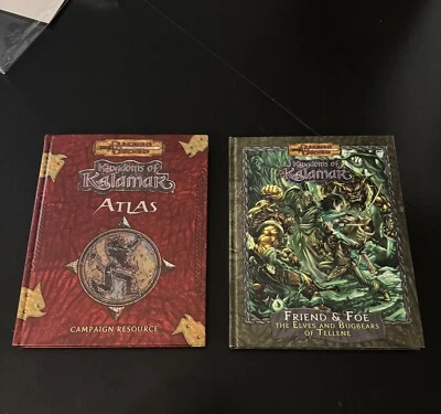 Dungeons and Dragons Kingdoms of Kalamar Atlas Friends Foe ¡Incluye mapas! BX 911 Foto 1 de 4