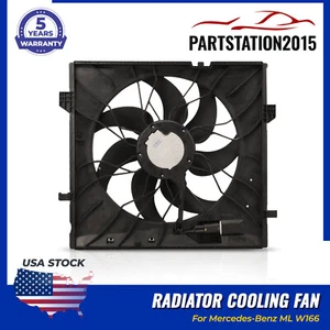 4Pin Radiator Cooling Fan Assembly 600W for Mercedes-Benz ML W166 0999060700 - Picture 1 of 6