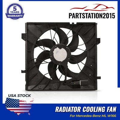 Conjunto de ventilador de refrigeración del radiador de 4 pines 600 W para Mercedes-Benz ML W166 0999060700 Foto 1 de 4
