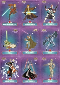 STAR WARS CLONE WARS 2004 TOPPS DIE-CUT AUFKLEBER EINSATZ KARTENSET 1 BIS 10 - Bild 1 von 2