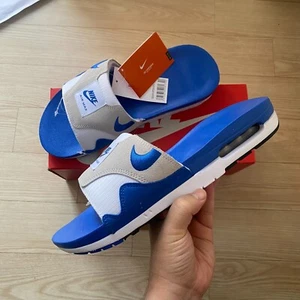 Nike Air Max 1 Mens Slides Slippers Royal Blue ✅Multiple Sizes ✅Expedited - Picture 1 of 12