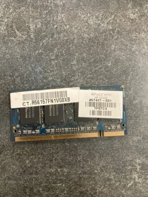 457437-001 HP 2GB DDR2-667MHZ PC2-5300 Non-Ecc Unbuffered CL5 200Pin SoDimm 1.8v - Image 1 of 2