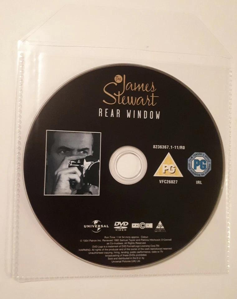 Rear Window (DVD, Disc only) Brand new. Classic Hitchcock.  - Image 1 of 1