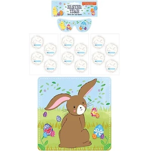 Easter Game Stick the Tail on The Bunny Rabbit Family Game Egg Hunt Prize Donkey - Picture 1 of 1
