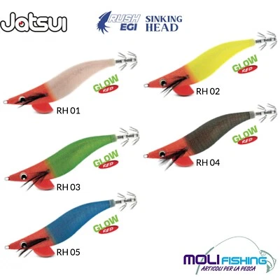 TOTANARA JATSUI RUSH EGI SINKING HEAD 3.0 GLOW PESCA SEPPIE AFFONDAMENTO 2 SEC/M