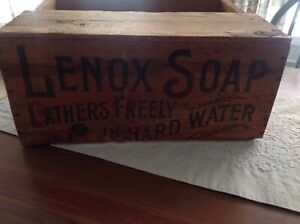 Lenox Soap Procter & Gamble Advertising Wood Crate Box 