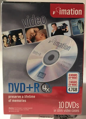 New Imation DVD-R 10 Pack 4 Hour 4.7GB DVD Recordable Discs - Image 1 of 3