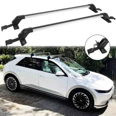 For Hyundai Ioniq 41.3" Top Roof Rack Cross Bar Luggage Carrier Aluminum w/ Lock Foto 1 de 4