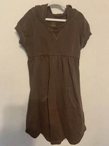 Little Girls Brown Gap Hoodie Short Sleeve Dress Size 8 - Picture 1 of 2