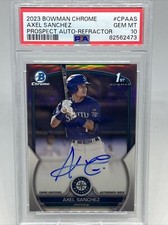 2023 Bowman Chrome - Prospect Autographs Refractor Seattle Mariners /499 Psa 10