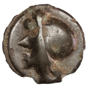 Monnaie gauloise BITURIGES CUBES (Région de Bourges) Potin au taureau chargeant - Imagen 1 de 2
