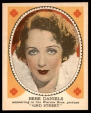 1938 R68 Shelby Gum Hollywood Screen Stars #12 BEBE DANIELS VG **RDX**