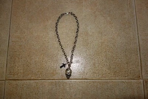 Dsquared² Runway SKULL CROSS Metal Necklace Keychain Chain Collana ULTRARARE - Foto 1 di 4