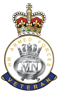 2x MNA HM Forces Veteran - Vehicle Sticker MERCHANT SEAFARERS VETERANS BADGE - Picture 1 of 4