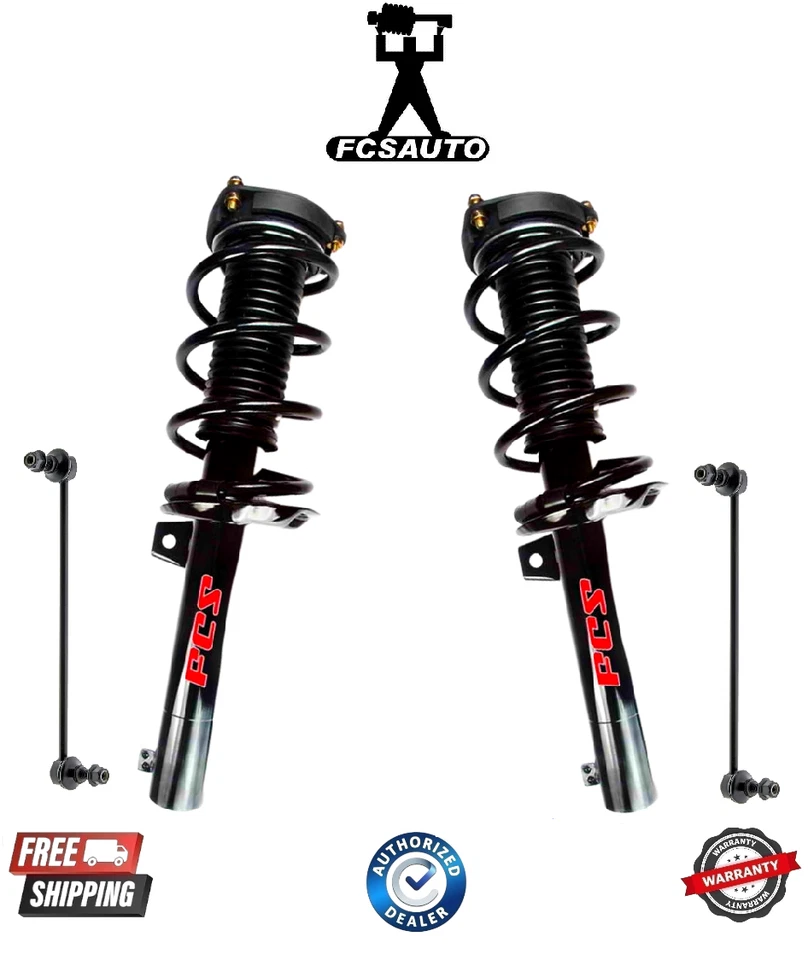 Muelle helicoidal y barra estabilizadora de suspensión delantera completa para Volkswagen Jetta 11-14 Foto 1 de 1