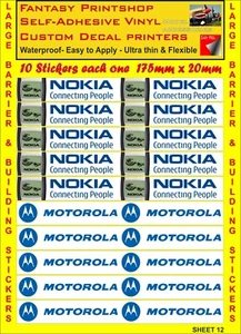 Scalextric Slot Car 1/32 Building Barrier Trackside Stickers Decals sheet 12 - Picture 1 of 3