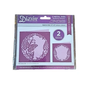 Diesire Crafters Companion Butterfly Dreams 2 Metal Cutting Dies Set New NIP - Picture 1 of 2