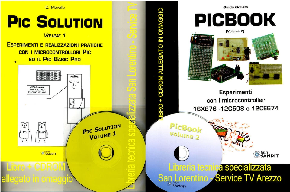PIC PLC PROGRAMMAZIONE ESPERIMENTI MICROCONTROLLER 2 LIBRI + 2 CD IN OMAGGIO - Immagine 1 di 1