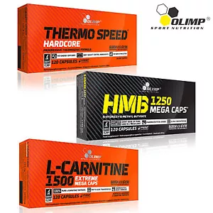 THERMO SPEED HARDCORE + HMB + L-CARNITINA - 90-180 Cápsulas - Quemador de Grasa Pérdida de Peso - Imagen 1 de 3