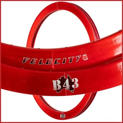 NOS PAIR VELOCITY B43 CLINCHER RIM 28" 36H HOLES AERO FIXIE SINGLE SPEED TRACK - Image 1 of 4